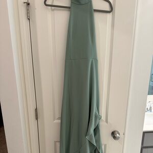 Lulu's Asymmetrical Green Dress